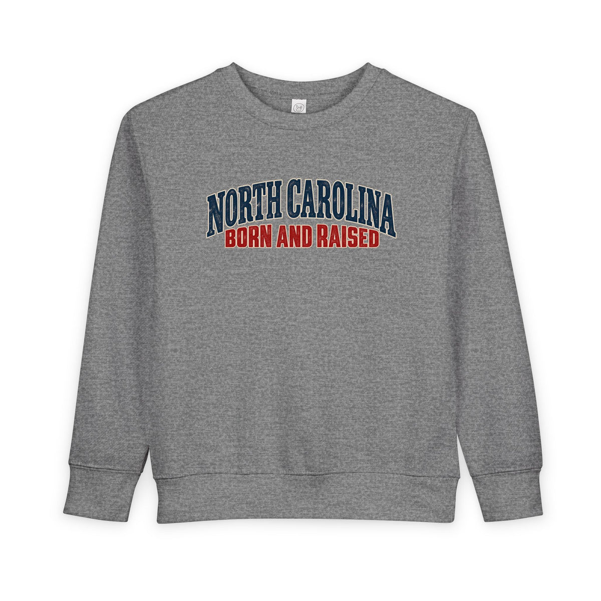 North Carolina Born and Raised Classic Souvenir Unisex Toddler Sweatshirt