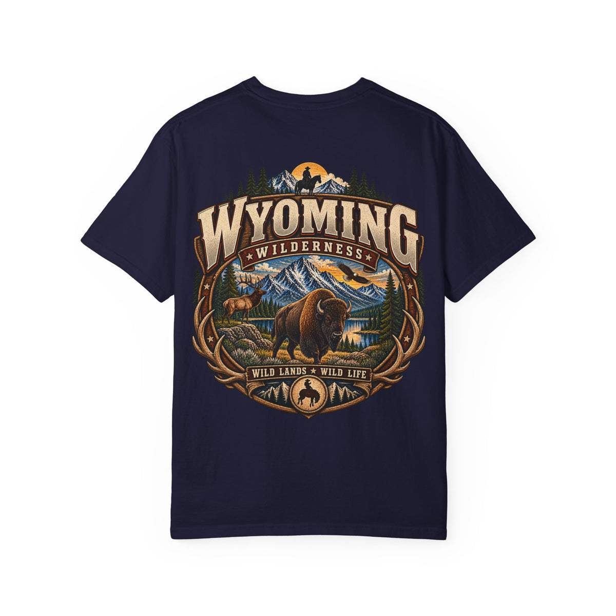 Wyoming Wildlife Unisex Comfort Color 1717 Streetwear Graphic Tee