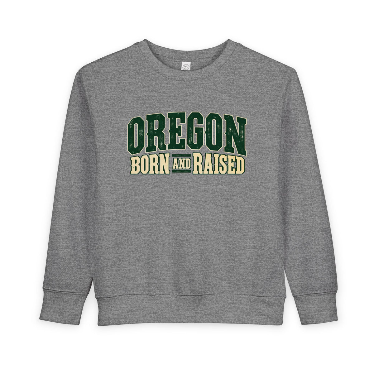 Oregon Born and Raised Pacific Northwest Americana Unisex Toddler Sweatshirt