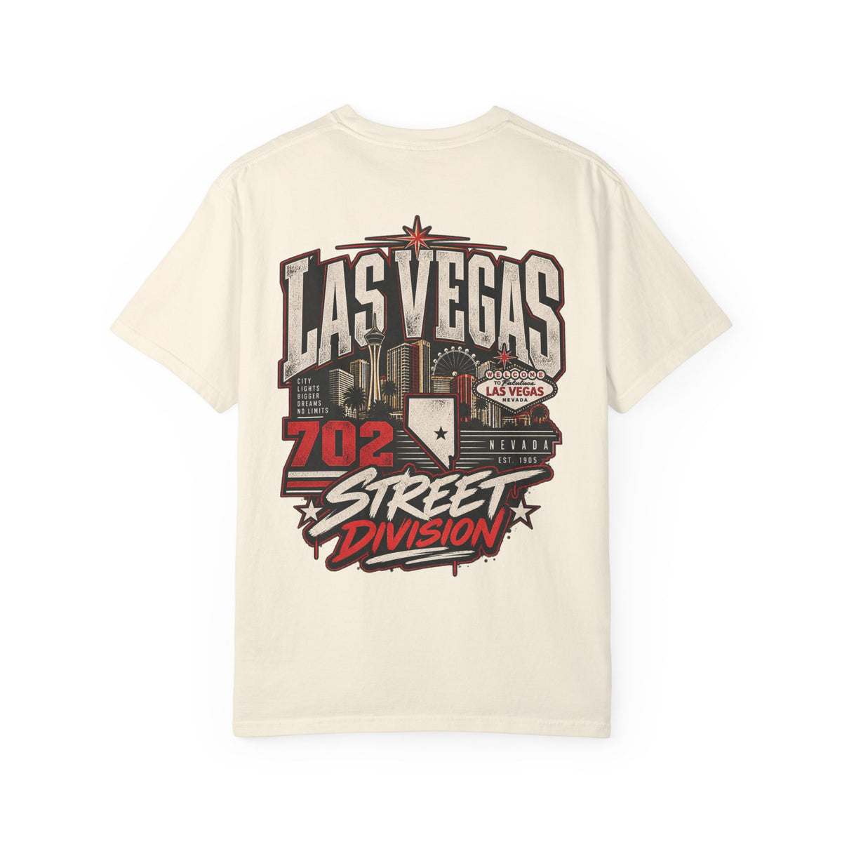 Nevada Las Vegas Street Division Unisex Comfort Color 1717 Streetwear Graphic Tee
