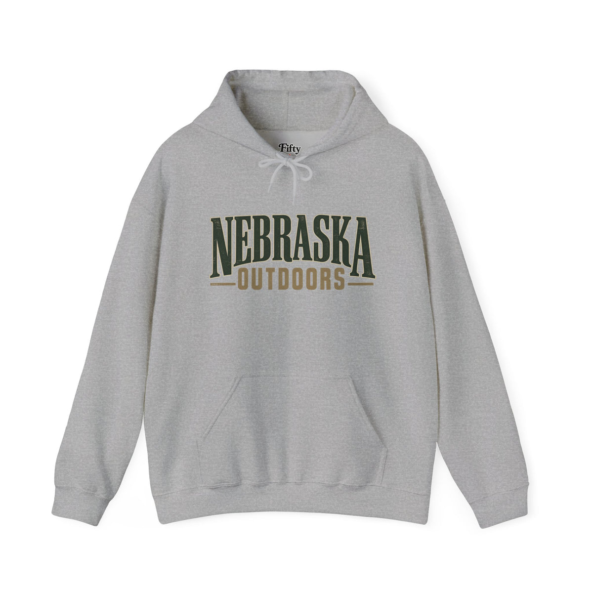 Nebraska Outdoors Unisex Hoodie State Name Graphic