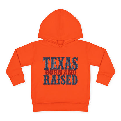 Texas Born and Raised Classic Heritage Unisex Toddler Pullover Fleece Hoodie