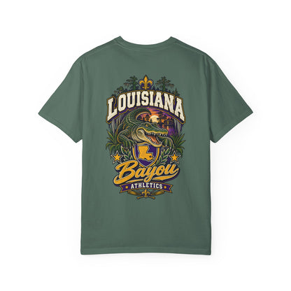 Louisiana Bayou Athletics Unisex Comfort Color 1717 Streetwear Graphic Tee