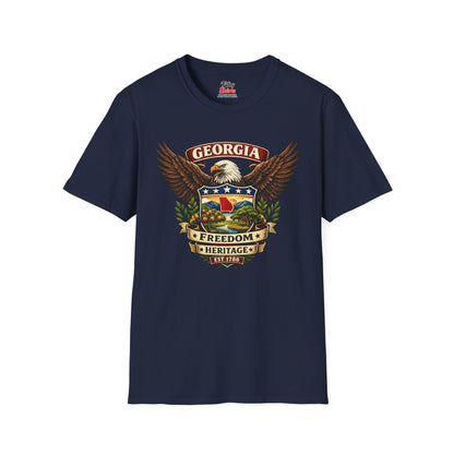 Georgia Americana Eagle Unisex Softstyle T Shirt State Pride Graphic Tee Collections FS03