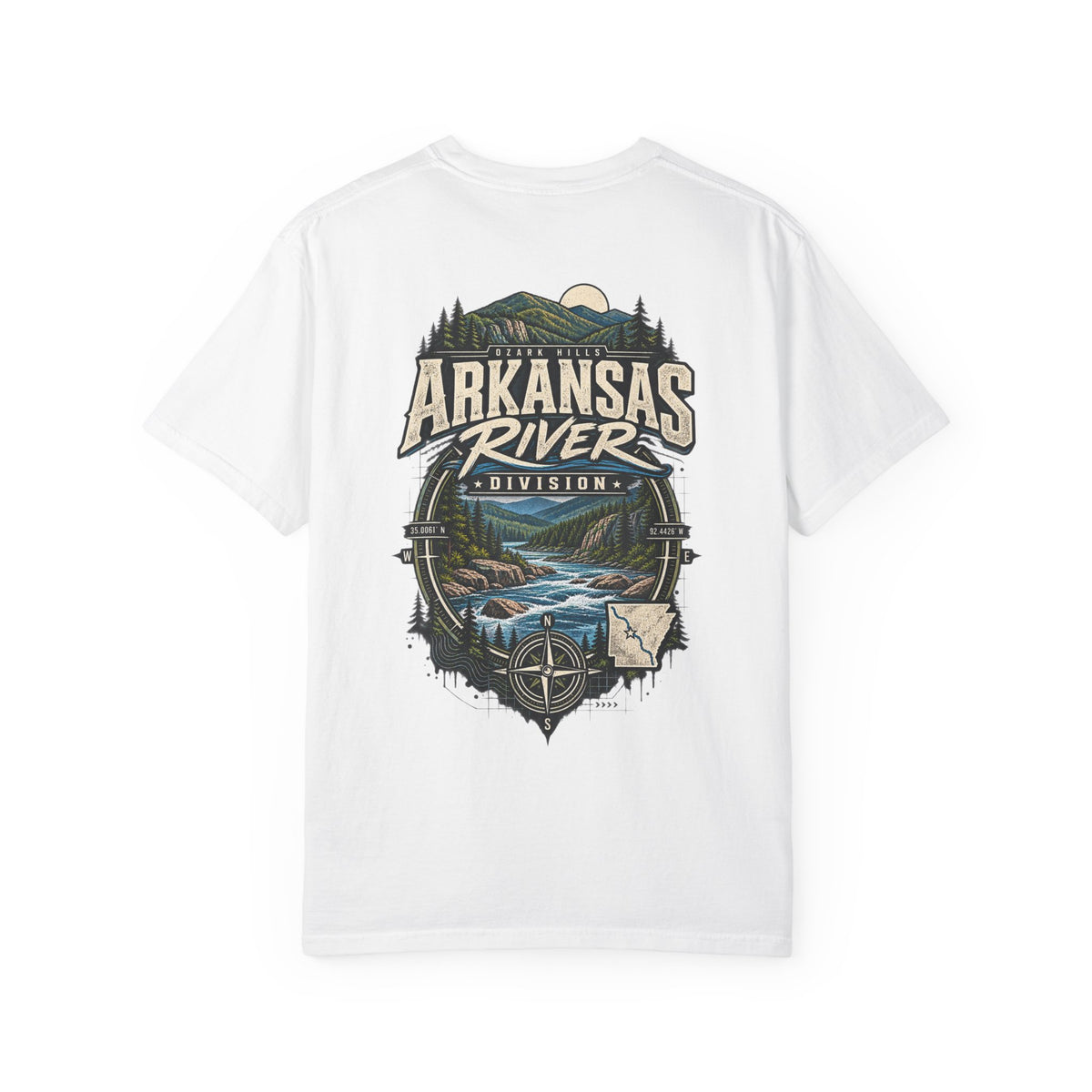 Arkansas River Division Unisex Comfort Color 1717 Streetwear Graphic Tee