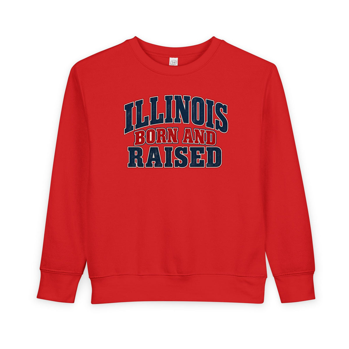 Illinois Born and Raised Classic  Heritage Unisex Toddler Sweatshirt