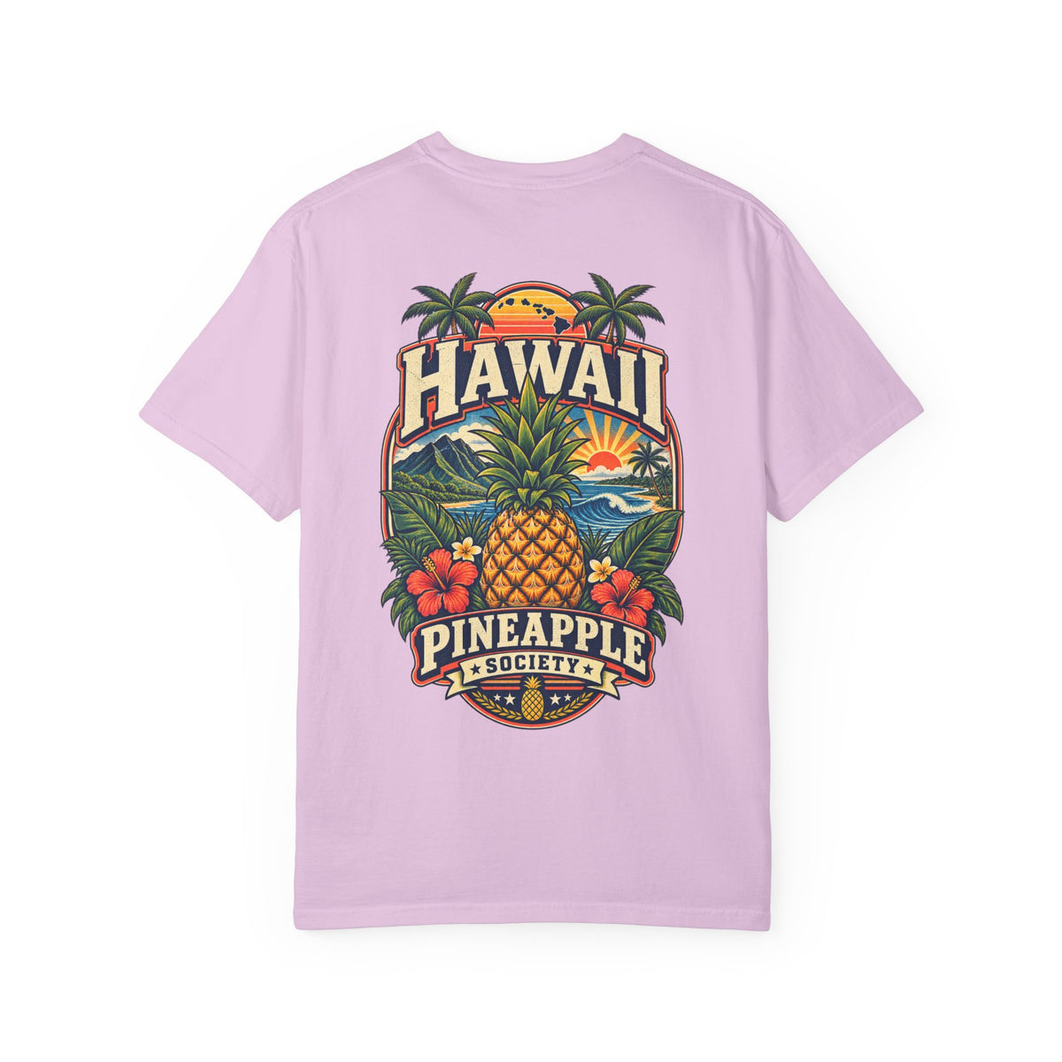 Hawaii Pineapple Society Unisex Comfort Color 1717 Streetwear Graphic Tee