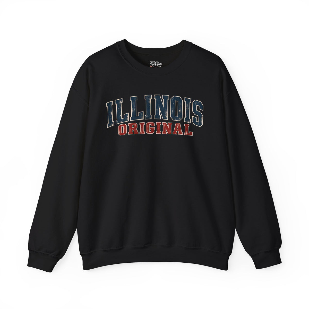 Illinois Original Unisex Crewneck Sweatshirt State Name Graphic