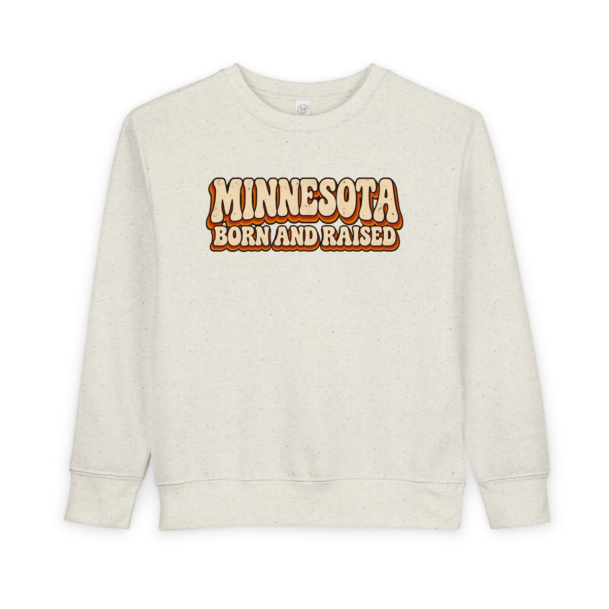Minnesota Born and Raised Retro 1970s Unisex Toddler Sweatshirt