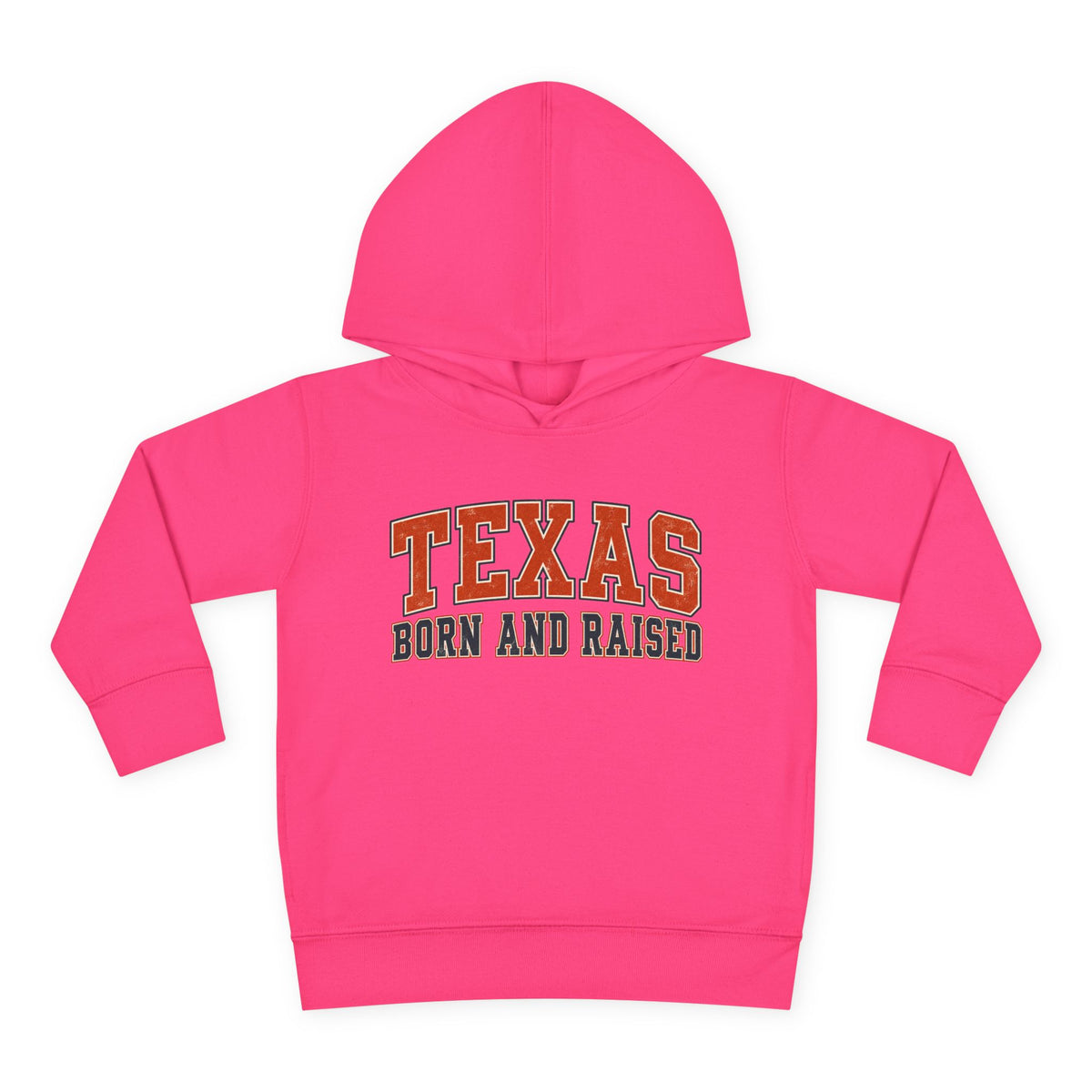 Texas Born and Raised Collegiate Unisex Toddler Pullover Fleece Hoodie