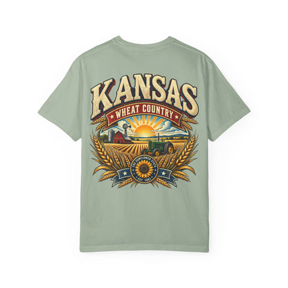 Kansas Wheat Country Unisex Comfort Color 1717 Streetwear Graphic Tee