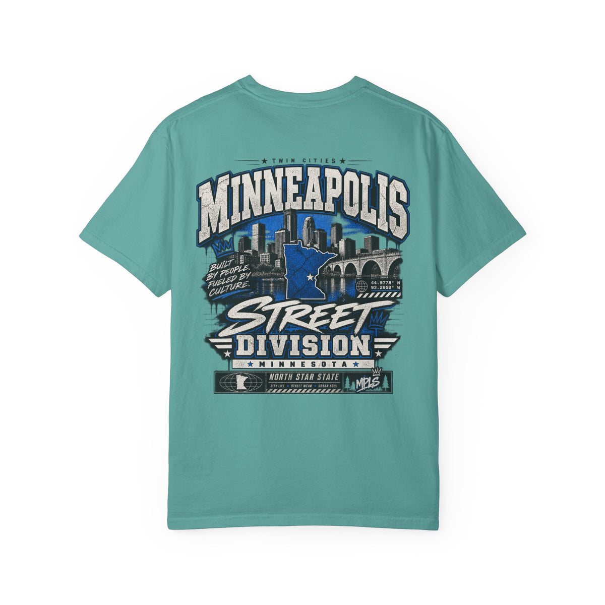Minnesota Minneapolis Street Division Unisex Comfort Color 1717 Streetwear Graphic Tee