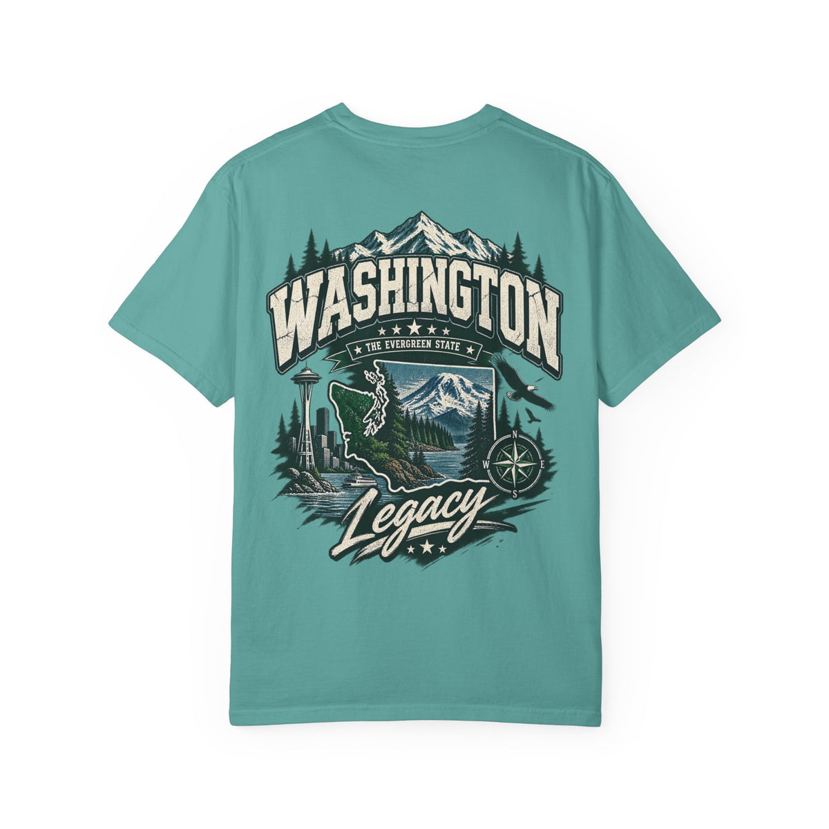 Washington State Legacy Unisex Comfort Color 1717 Streetwear Graphic Tee