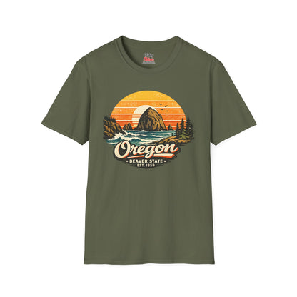 Oregon Pacific Sunset Unisex Softstyle T Shirt State Pride Graphic Tee Collections FS03