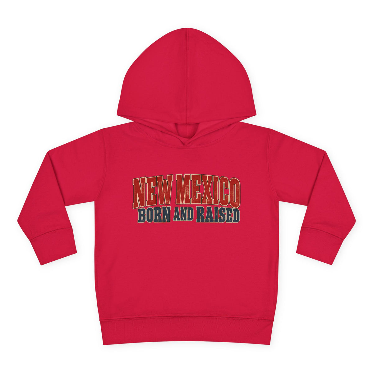 New Mexico Born and Raised Vintage Americana Unisex Toddler Pullover Fleece Hoodie