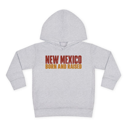 New Mexico Born and Raised Minimal Vintage Unisex Toddler Pullover Fleece Hoodie
