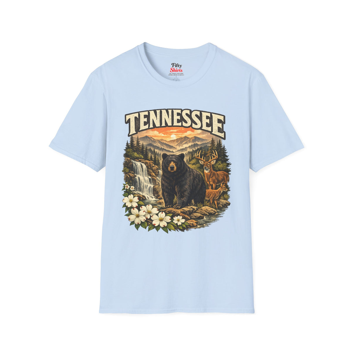 Tennessee Wildlife Unisex Softstyle T Shirt State Pride Graphic Tee Collections FS03
