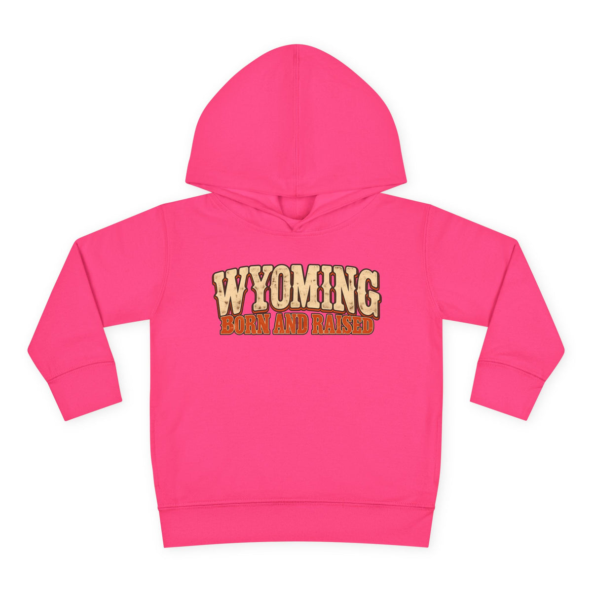 Wyoming Born and Raised Vintage 1970s Western Unisex Toddler Pullover Fleece Hoodie