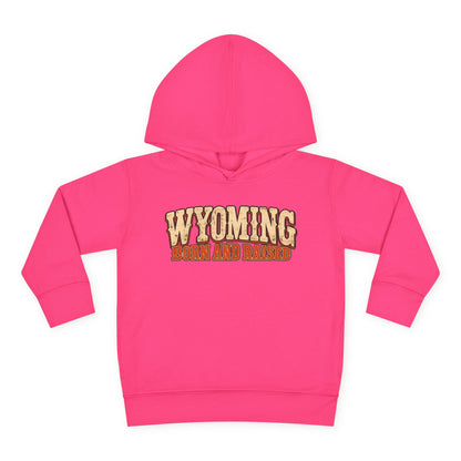 Wyoming Born and Raised Vintage 1970s Western Unisex Toddler Pullover Fleece Hoodie