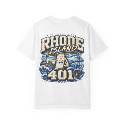 Rhode Island 401 Unisex Comfort Color 1717 Streetwear Graphic Tee