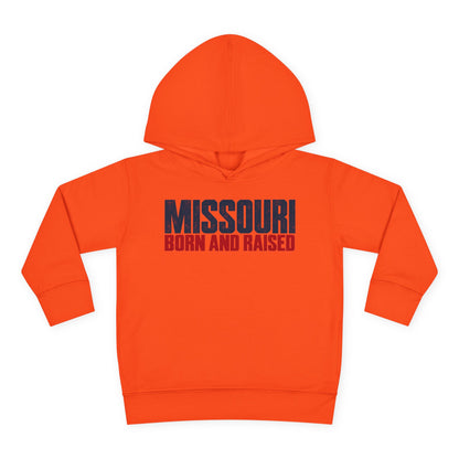 Missouri Born and Raised Modern Streetwear Unisex Toddler Pullover Fleece Hoodie