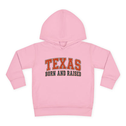 Texas Born and Raised Collegiate Unisex Toddler Pullover Fleece Hoodie
