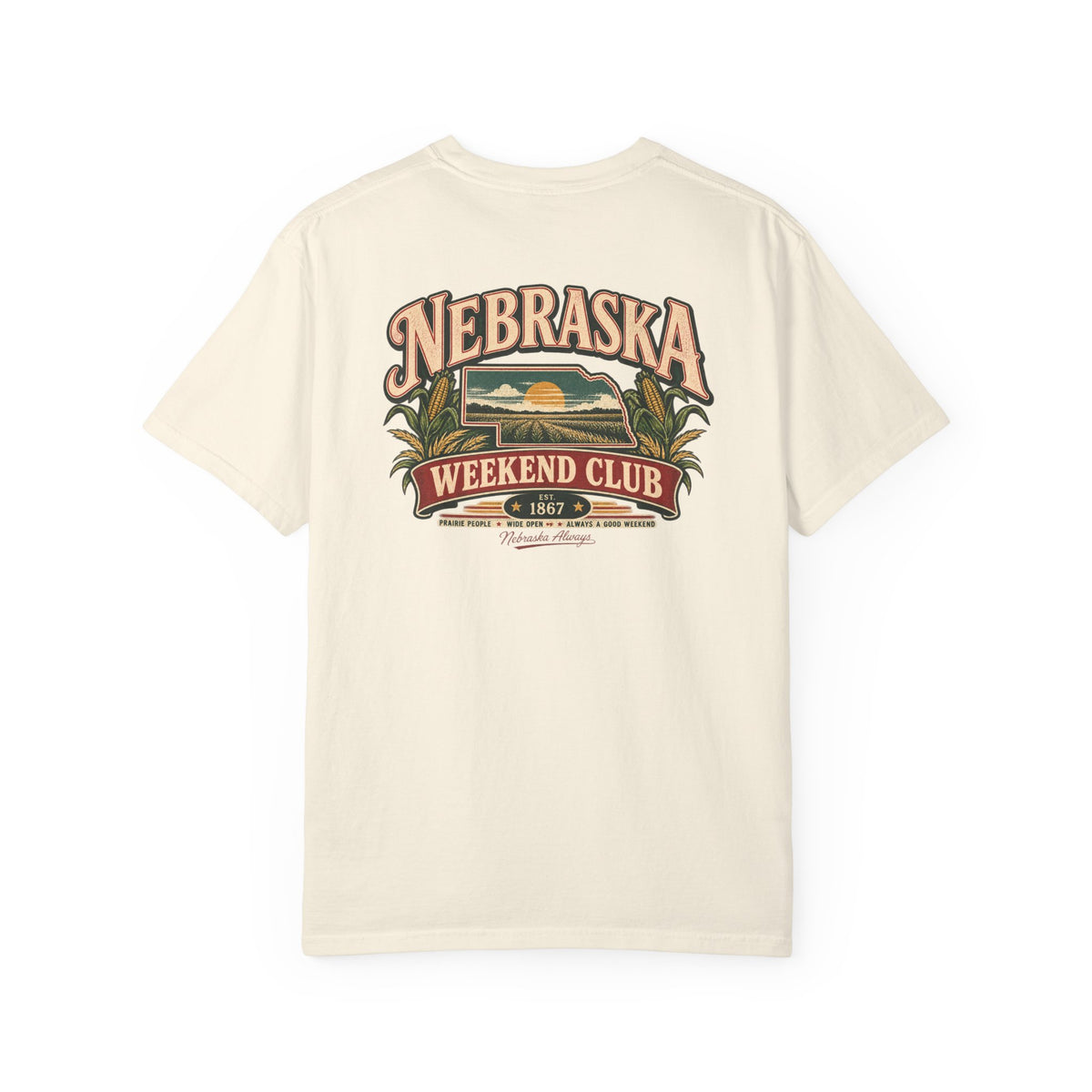 Nebraska Weekend Club Unisex Comfort Color 1717 Streetwear Graphic Tee