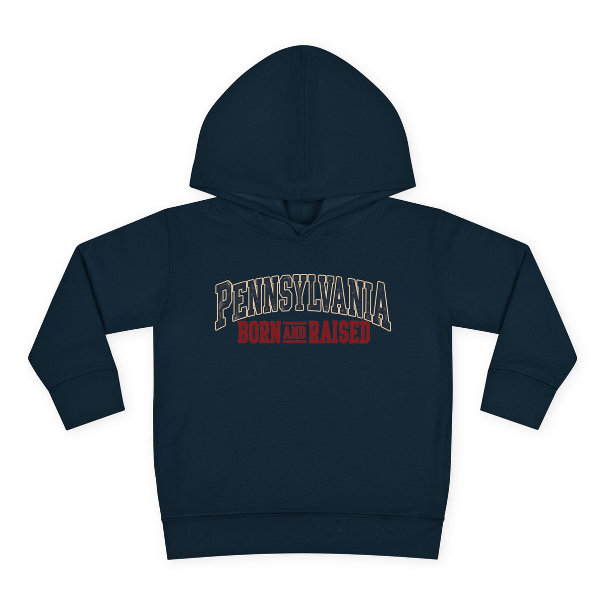 Pennsylvania Born and Raised Classic Souvenir Unisex Toddler Pullover Fleece Hoodie