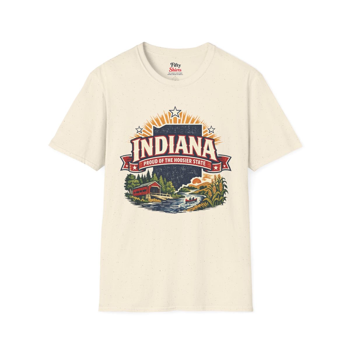 Indiana State Pride Unisex Softstyle T Shirt State Pride Graphic Tee Collections FS03