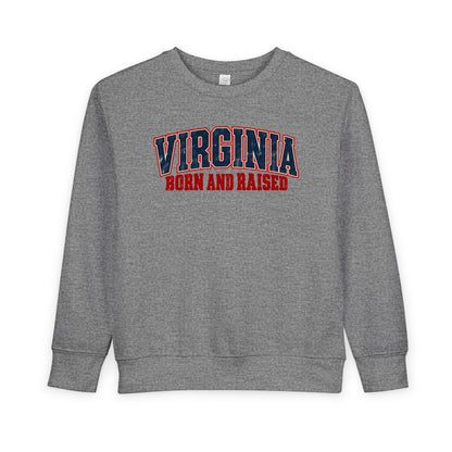 Virginia Born and Raised Vintage Workwear Unisex Toddler Sweatshirt