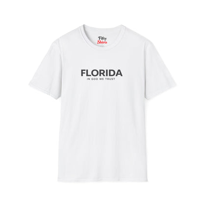 Florida All State In God We Trust Front Design Unisex Everyday Tee