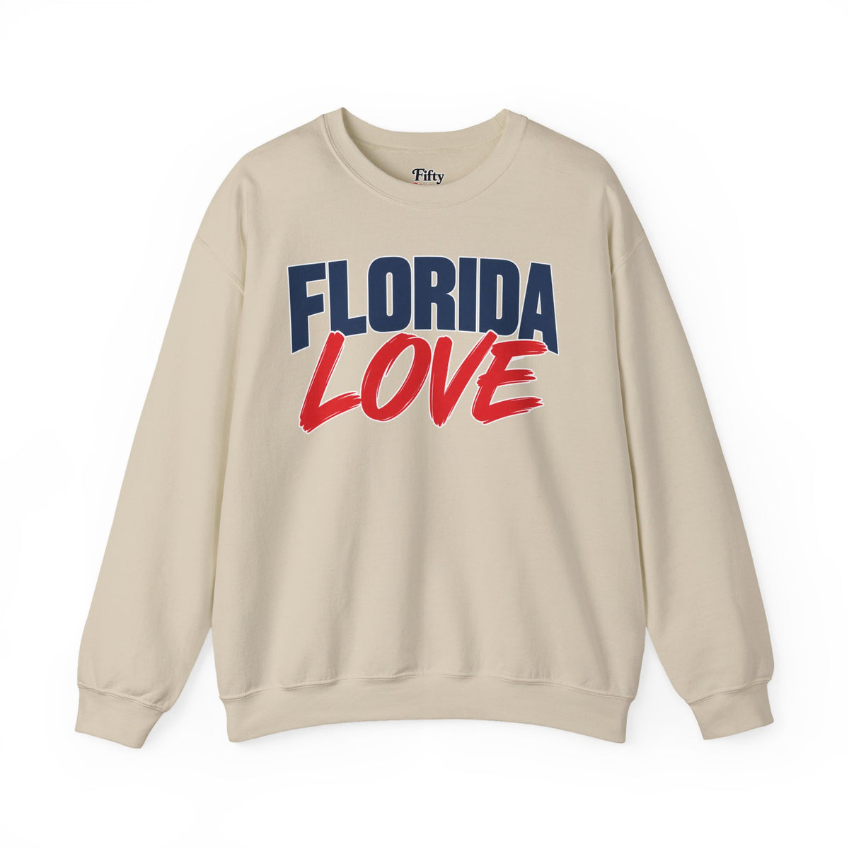 Florida Love Unisex Crewneck Sweatshirt State Name Graphic