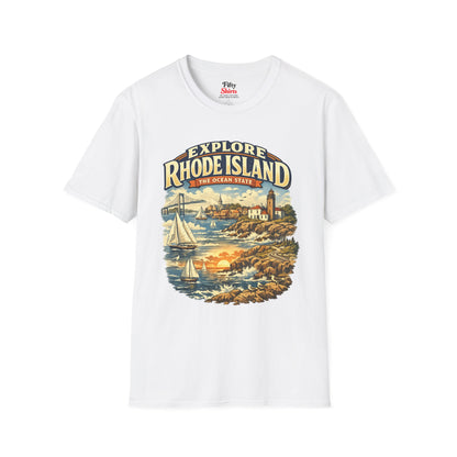 Rhode Island Explore Rhode Island Unisex Softstyle T Shirt State Pride Graphic Tee Collections FS03