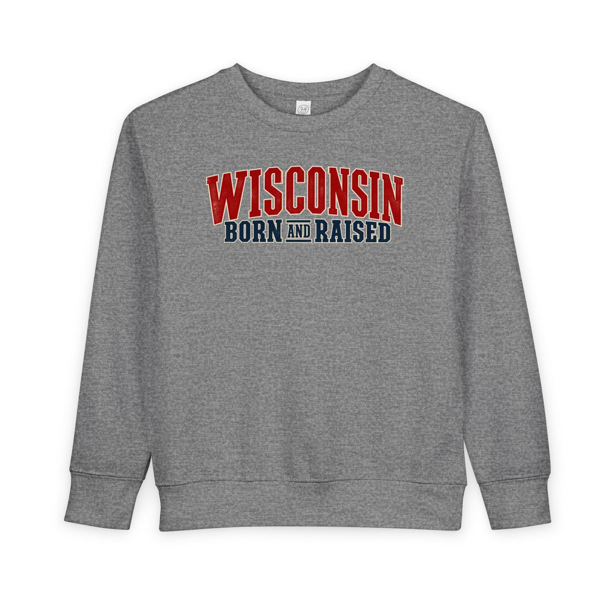 Wisconsin Born and Raised Great Lakes Heritage Unisex Toddler Sweatshirt