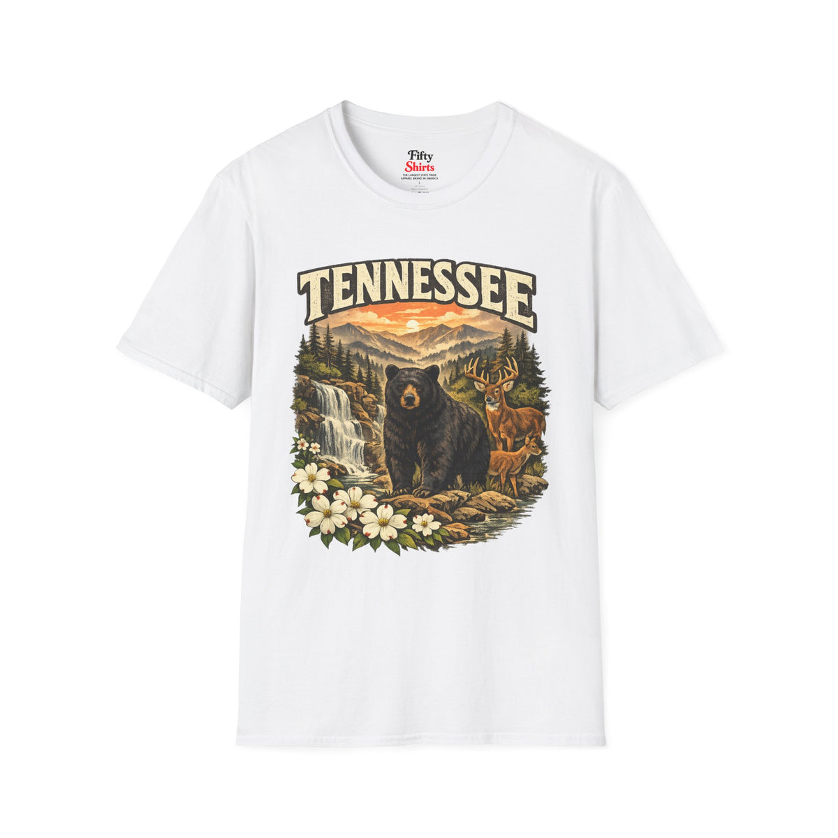 Tennessee Wildlife Unisex Softstyle T Shirt State Pride Graphic Tee Collections FS03