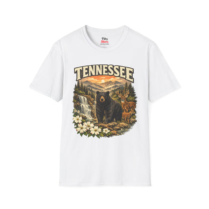 Tennessee Wildlife Unisex Softstyle T Shirt State Pride Graphic Tee Collections FS03