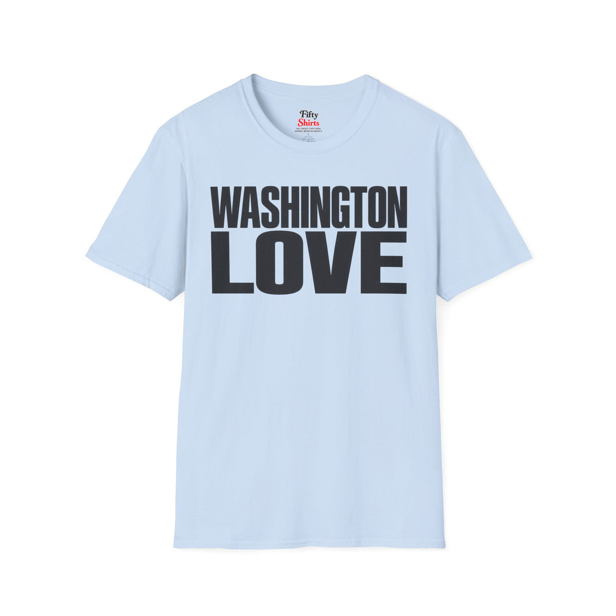 Washington Love Unisex Softstyle T Shirt State Name Graphic Tee