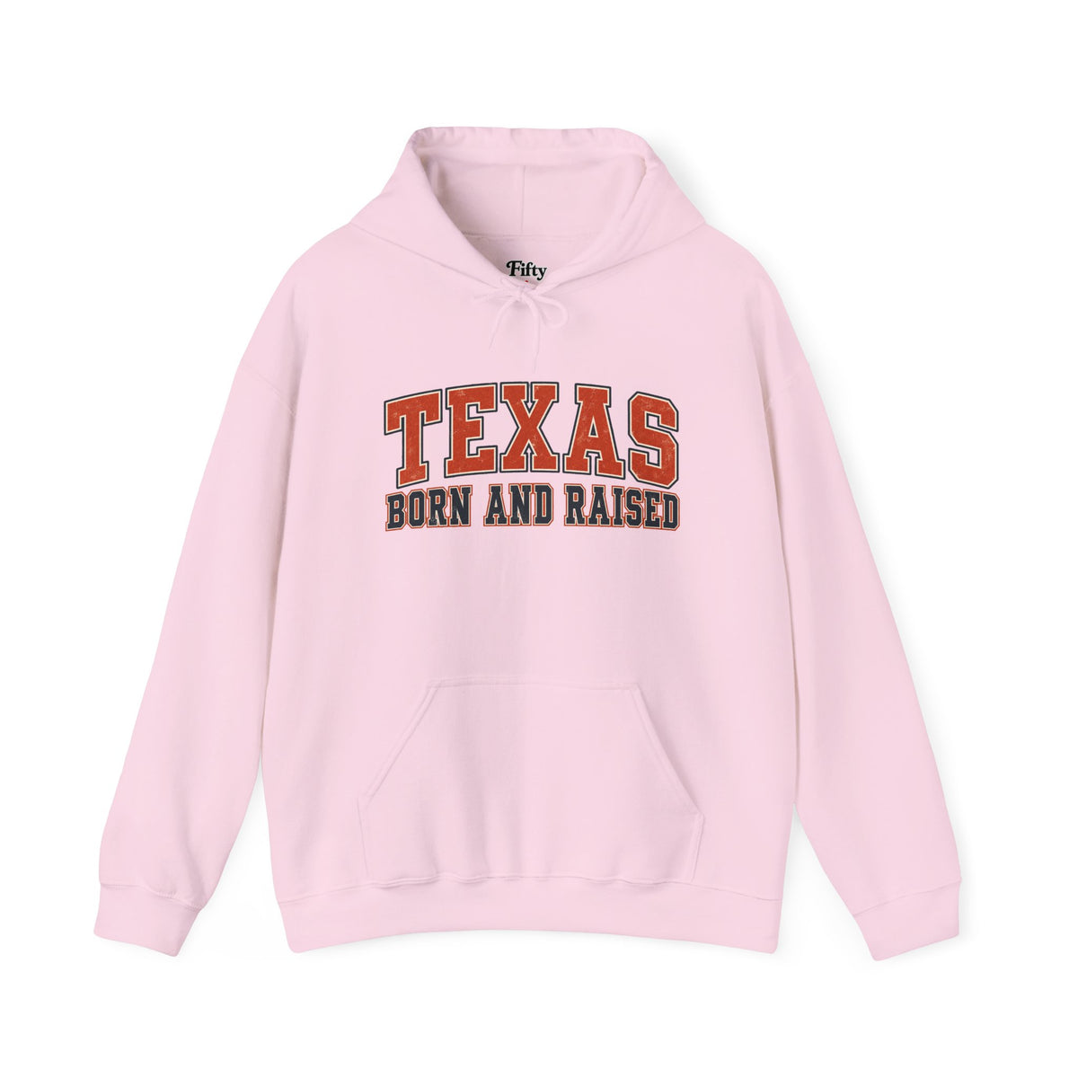 Texas Born and Raised Collegiate Unisex Hoodie Graphic