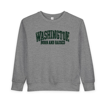 Washington Born and Raised Vintage Workwear Unisex Toddler Sweatshirt