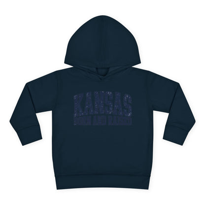 Kansas Born and Raised Bold Athletic Unisex Toddler Pullover Fleece Hoodie