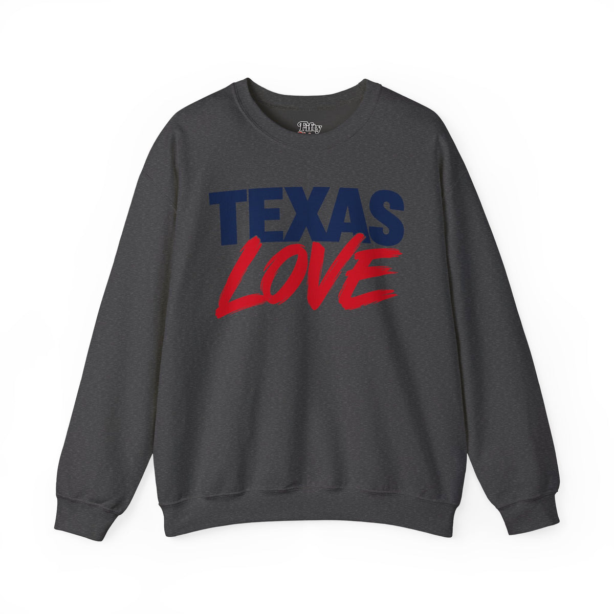 Texas Love Unisex Crewneck Sweatshirt State Name Graphic