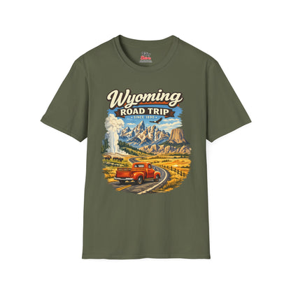 Wyoming Road Trip Unisex Softstyle T Shirt State Pride Graphic Tee Collections FS03