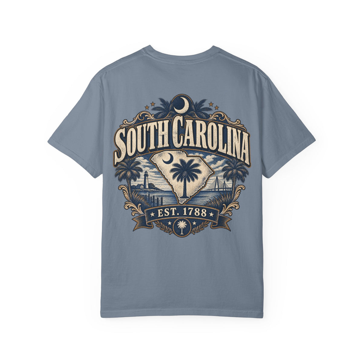 South Carolina Established 1788 Unisex Comfort Color 1717 Streetwear Graphic Tee