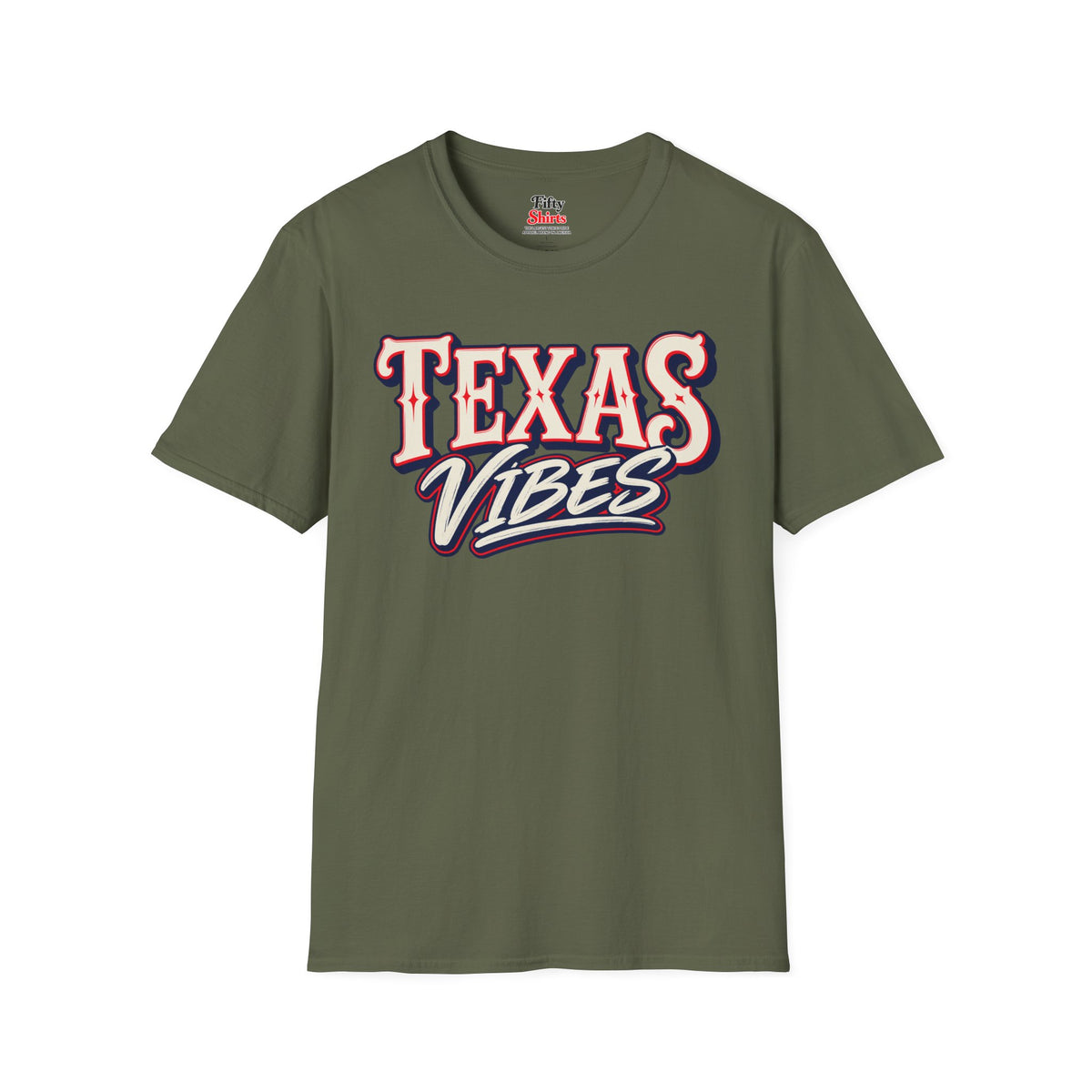 Texas Vibes Unisex Softstyle T Shirt State Name Graphic Tee