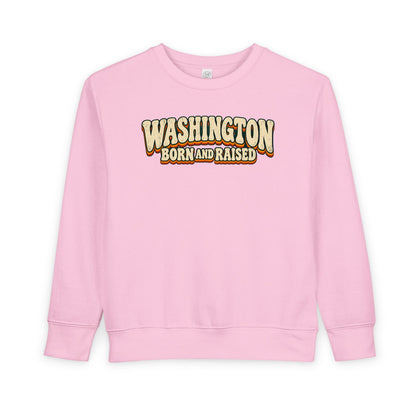 Washington Born and Raised Vintage 1970s Unisex Toddler Sweatshirt