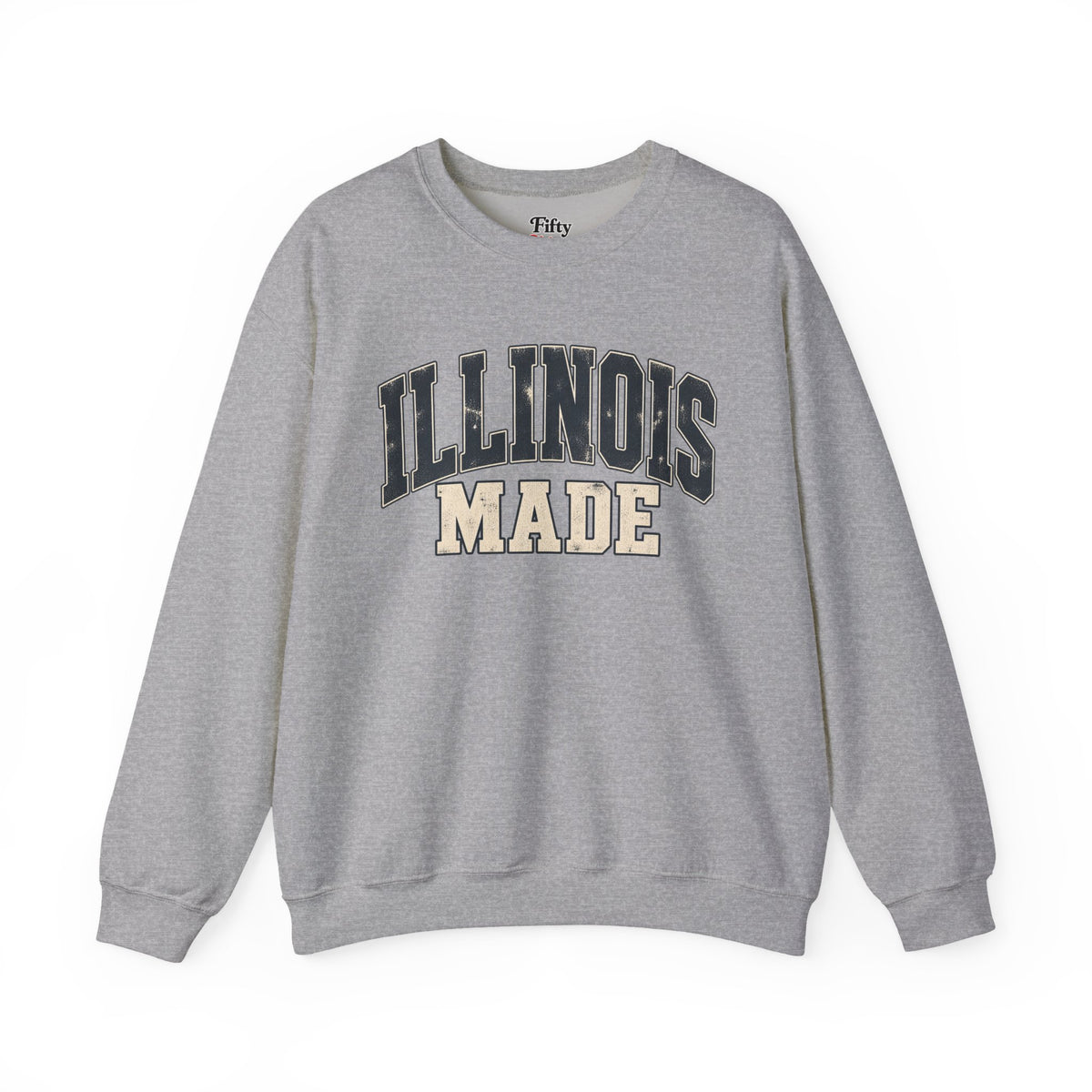 Illinois Made Unisex Crewneck Sweatshirt State Name Graphic
