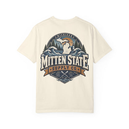 Michigan Mitten State Supply Co. Unisex Comfort Color 1717 Streetwear Graphic Tee