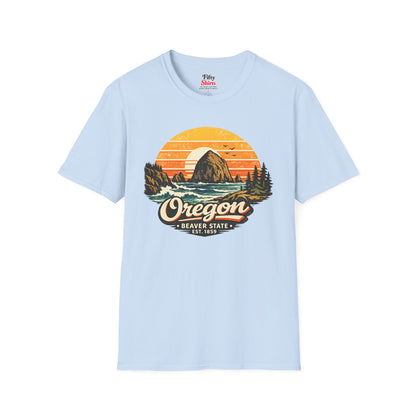 Oregon Pacific Sunset Unisex Softstyle T Shirt State Pride Graphic Tee Collections FS03
