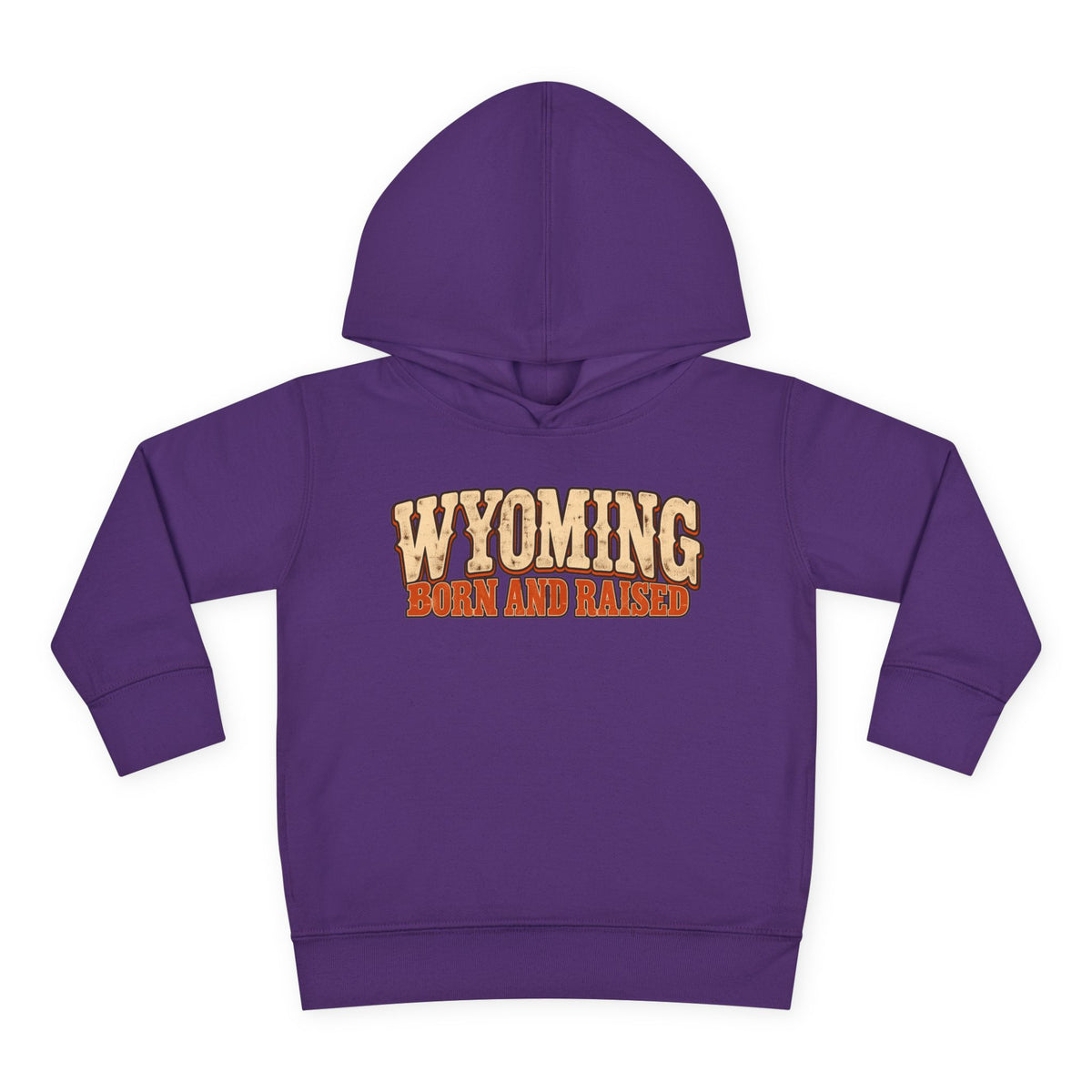 Wyoming Born and Raised Vintage 1970s Western Unisex Toddler Pullover Fleece Hoodie