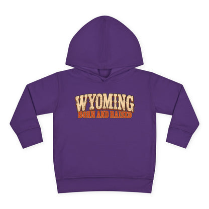 Wyoming Born and Raised Vintage 1970s Western Unisex Toddler Pullover Fleece Hoodie